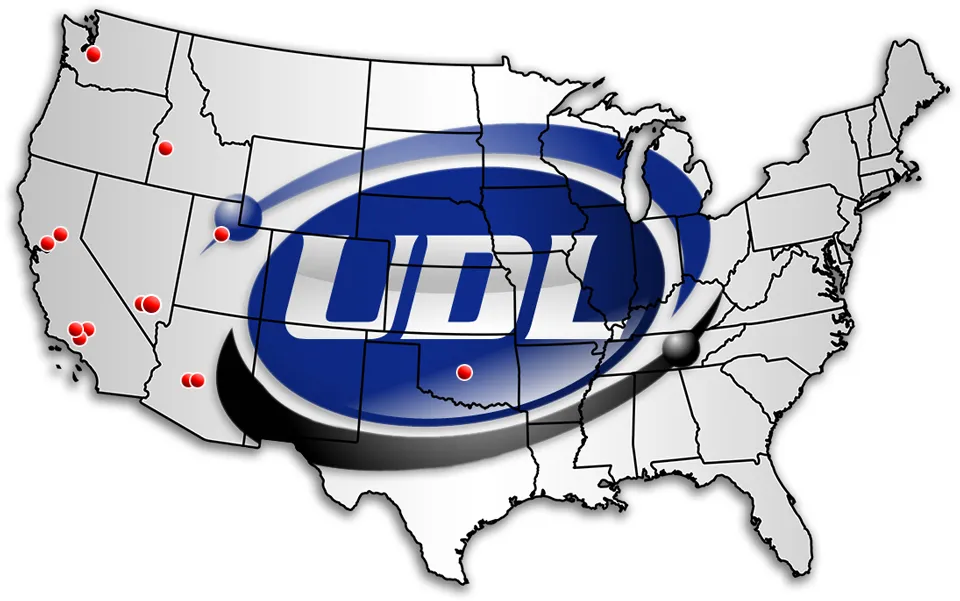 Map of Updike Distribution Logistics facility locations across the western United States